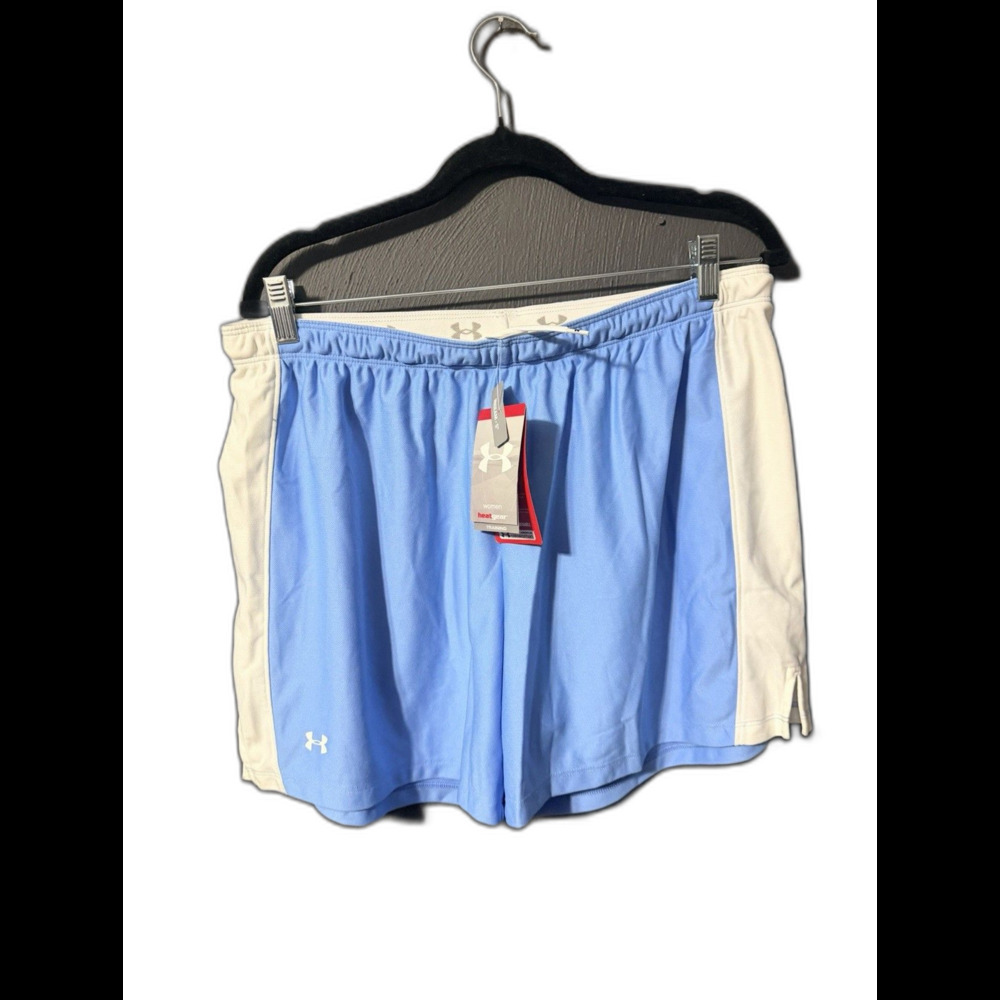 NWT Under Armour Women's Heatgear Woven 5" Shorts Training XL Blue